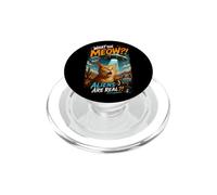 What The Meow Funny Shocked Cat UFO Alien Flying Saucer PopSockets PopGrip for MagSafe