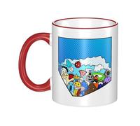 What The Monster Dual-Sided Edge-Color Ceramic Mug - Premium Handcrafted Ceramic Coffee Mug With Vibrant Full-Edge Printed Design, Smooth Rim & Ergonomic Arc Handle For Home, Office & Gifting