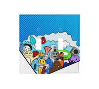 What The Monster Dual-Texture Roman Frame Switch Plate â€“ Premium Pc Wall Switch Cover with Full-Panel Embossed Print, Heavy-Duty 100°c Heat & Fade Resistant Design for Residential & Commercial Use