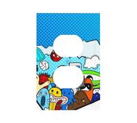 What The Monster Modern Single-Gang Switch Wall Plate â€“ Premium Pc Material Decorative Cover with Full-Panel Printed Design, Easy Installation for Residential & Commercial Use