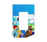 What The Monster Modern Single-Gang Switch Wall Plate â€“ Premium Pc Material Decorative Cover with Full-Panel Printed Design, Easy Installation for Residential & Commercial Use