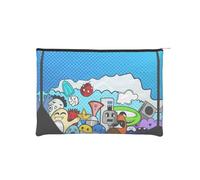 What The Monster Portable Dupont Paper Toiletry Bag â€“ Lightweight Multi-Purpose Pencil & Cosmetic Bag with Full-Print Design for Travel, School & Daily Use