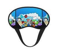 What The Monster Premium Eye Mask â€“ Soft Satin Sleep Mask with Full-Print Front Design, 100% Polyester Shade Eye Cover for Travel, Meditation, Yoga & Night Rest