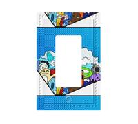 What The Monster Premium One-Gang Decorative Switch Plate Cover with Textured Fabric-Grain Finish & Accent Dot Design â€“ Durable Pc Material Wall Plate for Residential and Commercial Use