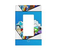 What The Monster Premium Single-Gang Roman Frame Switch Plate â€“ Realistic Leather-Texture Finish, Durable Pc Material Wall Cover for Residential & Commercial Use (Includes Decorative Screws)