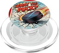 What The Puck Funny Hockey PopSockets PopGrip for MagSafe