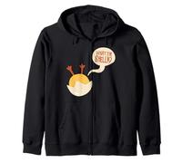 What the Shell I Chicken Egg Lost Funny Animal Pun Zip Hoodie
