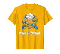 What The Sigma Alpha Wolf Sigma Werewolf Meme T-Shirt, Men, Golden Yellow, 3X-Large