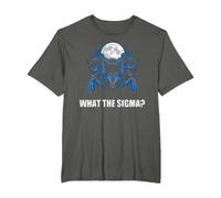 What The Sigma Alpha Wolf Sigma Werewolf Meme T-Shirt, Men's Big and Tall, Asphalt Grey, 2X Tall