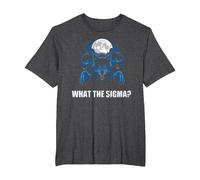What The Sigma Alpha Wolf Sigma Werewolf Meme T-Shirt, Men's Big and Tall, Dark Heather Grey, 3X Tall