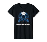 What The Sigma Alpha Wolf Sigma Werewolf Meme T-Shirt, Women, Black, Small