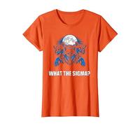 What The Sigma Alpha Wolf Sigma Werewolf Meme T-Shirt, Women, Orange, Large