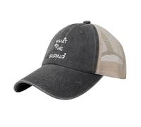 What The Sigma Hat Mens Vintage Distressed Baseball Caps with Breathable Mesh Back Trucker Hat Black