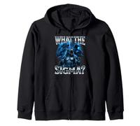 What The Sigma Male Alpha Wolf Memes Brain Rot Merch Y2K Zip Hoodie