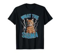 What The Sigma Meme Cat Lightning Funny Viral Power Energy T-Shirt