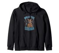 What The Sigma Meme Cat Lightning Funny Viral Power Energy Zip Hoodie