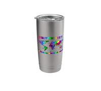 What time is it? World Time Zone Map Stainless Steel Insulated Tumbler