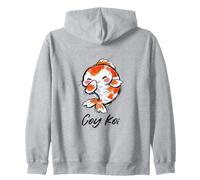 What to call a bashful fish? A Coy Koi Zip Hoodie
