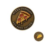 What to eat Pizza or Taco Tonight Coin, Funny Food Decision Coin, Random Choice Selector Token for Dinner Food Lovers, Flipping Coins for Friends Family Parties (1pc)