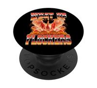 What Up Flockers Funny Flamingo Animal 90s Bootleg Style PopSockets Adhesive PopGrip