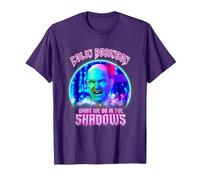 What We Do in The Shadows Colin Robinson Big Neon Portrait T-Shirt, Men, Purple, Medium