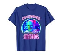 What We Do in The Shadows Colin Robinson Big Neon Portrait T-Shirt, Men, Royal Blue, Small