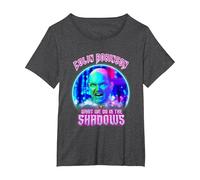 What We Do in The Shadows Colin Robinson Big Neon Portrait T-Shirt, Women's Plus, Dark Heather Grey, 2X