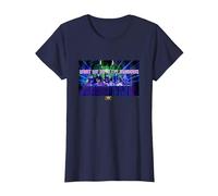 What We Do in The Shadows Iconic DJ's Big Chest Disco Frame T-Shirt, Women, Navy Blue, Medium