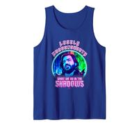 What We Do in The Shadows Laszlo Cravensworth Neon Portrait Tank Top, Men, Royal Blue, Medium