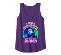 What We Do in The Shadows Laszlo Cravensworth Neon Portrait Tank Top, Women, Purple, XX-Large