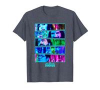 What We Do in The Shadows Vampires Neon Big Chest Panels T-Shirt, Men, Heather Blue, Large