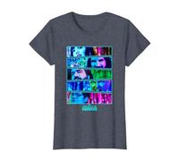 What We Do in The Shadows Vampires Neon Big Chest Panels T-Shirt, Women, Heather Blue, X-Small