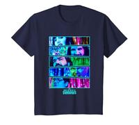 What We Do in The Shadows Vampires Neon Big Chest Panels T-Shirt, Youth, Navy Blue, 2T