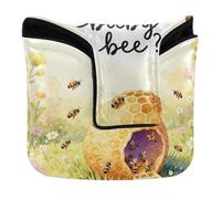 What Will Baby Bee Shower Art Golf Mallet Putter Cover with Magnetic Closure Putters Headcovers for Most Brand PU Leather