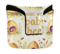 What Will Baby Bee Shower Art Golf Mallet Putter Cover with Magnetic Closure Putters Headcovers for Most Brand PU Leather