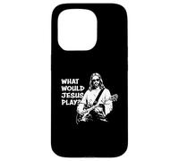 What Would Jesus Play? Funny Jesus Meme Playing Guitar Case for iPhone 15 Pro