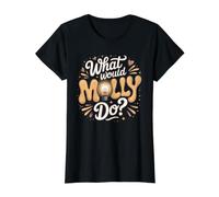 What Would Molly Do Name Personalized Value Graphic T-Shirt, Women, Black, S