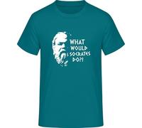 What Would Socrates Do? T-Shirt, Diva Blue, XXL