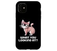 What You Looking At Funny Cat Collection Case for iPhone 11