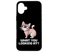 What You Looking At Funny Cat Collection Case for iPhone 16 Plus