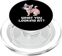 What You Looking At Funny Cat Collection PopSockets PopGrip for MagSafe