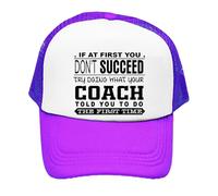 What Your Coach Told You to Do, Adjustable Mesh Cap, Baseball Cap, Hat. (Polyester, Purple)