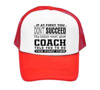 What Your Coach Told You to Do, Adjustable Mesh Cap, Baseball Cap, Hat. (Polyester, Red)