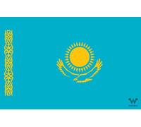 WHATABUS Sticker Flag Kazakhstan Country Flag Sticker 8.5 x 5.5 cm