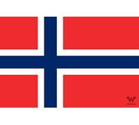 WHATABUS Sticker Flag Norway Country Flag Sticker 8.5 x 5.5 cm
