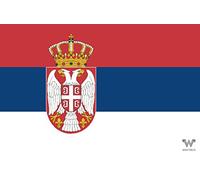 WHATABUS Sticker Flag Serbia - Country Flag as Sticker 8.5 x 5.5 cm