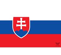 WHATABUS Sticker Flag Slovakia Country Flag Sticker 8.5 x 5.5 cm