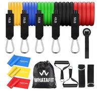 WHATAFIT Resistance Bands, Exercise Bands，Resistance Bands for Working Out, Work Out Bands with Handles for Men and Women Fitness, Strength Training Home Gym Equipment