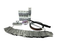Whataval 110pcs BGA Rework Stencils Set w/ 11 Bottles 25k 0.2-0.76MM Balls, Universal Reballing Net Stencils, Steel Template Mesh Directly Heat Set Kit for Laptop, Desktop, Welding Accessories