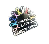 Whatever Colour Cancer Sucks Support and Understanding Ribbon Metal Enamel Country Flags Pin Badge